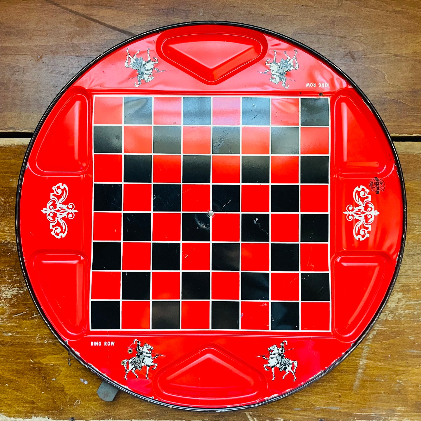 Chinese Checkers & Chess Tin Board- Vintage