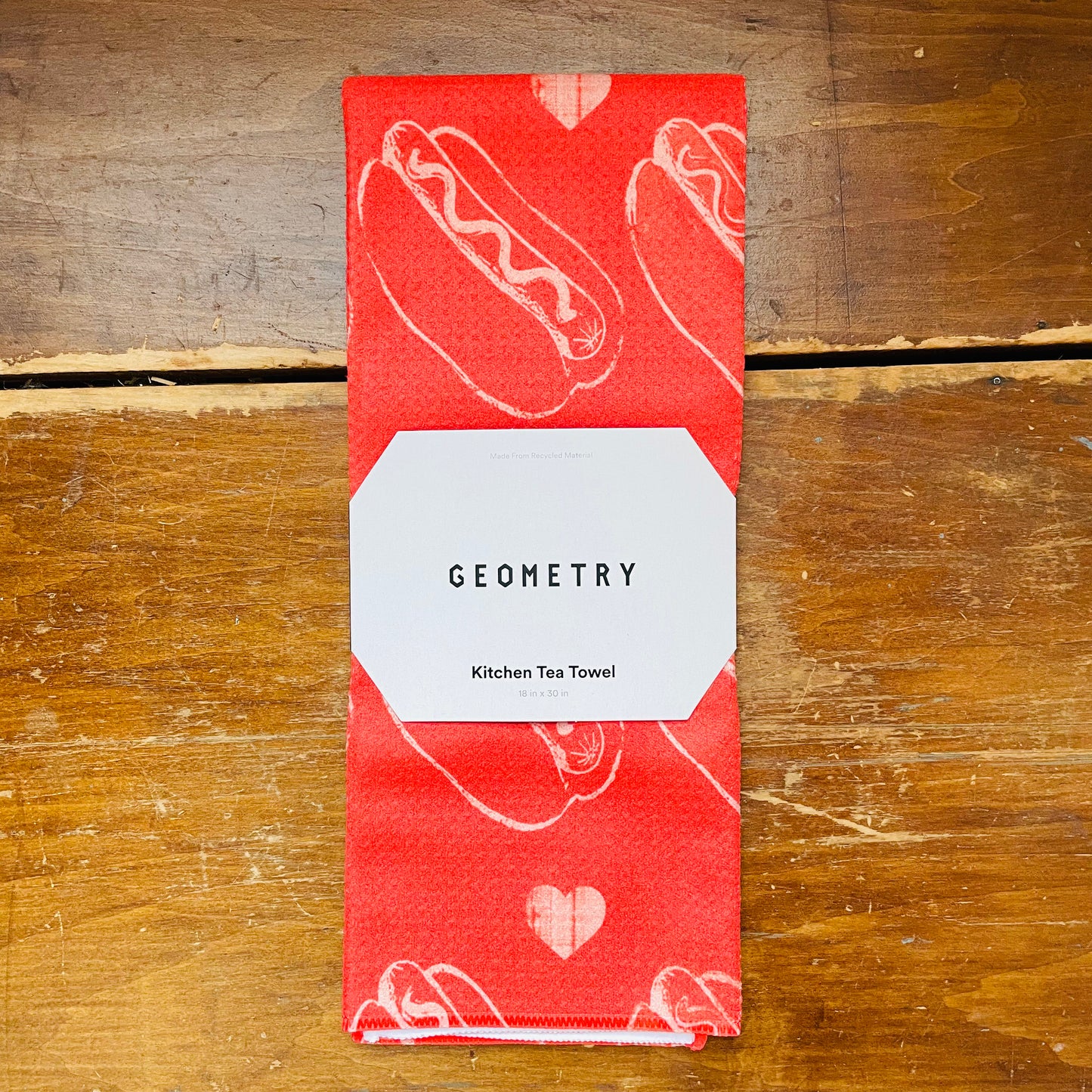 Lovely Franks Tea Towel: Red