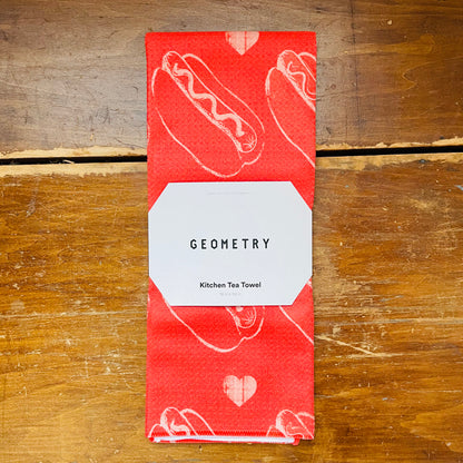 Lovely Franks Tea Towel: Red