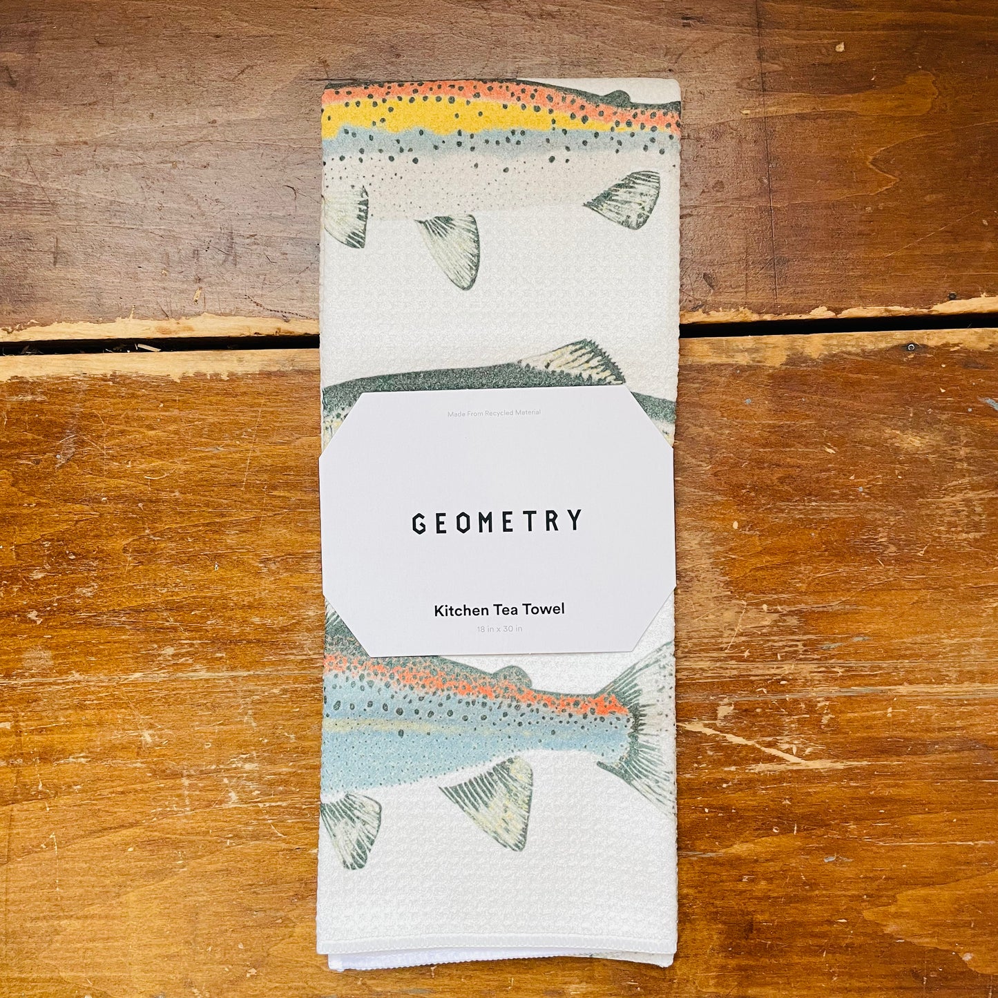 Hooked on Fishing Tea Towel