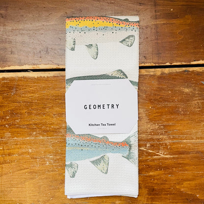 Hooked on Fishing Tea Towel