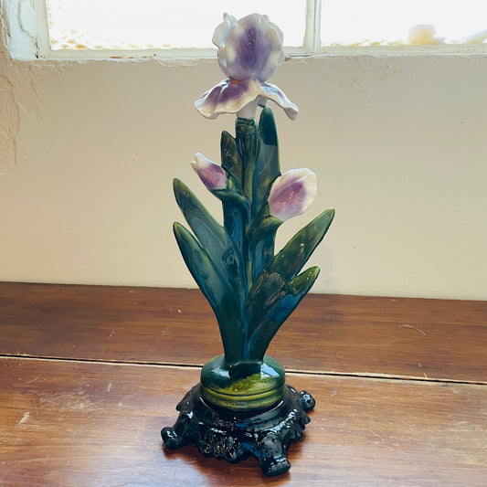 Ceramic Purple Iris- Vintage