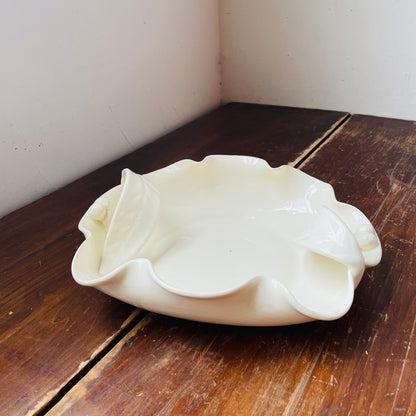 Camark Pottery Organic Styled Leaf Handled Bowl- Vintage