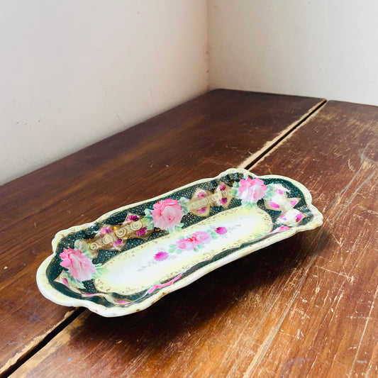 Porcelain Long Oval Celery Dish- Vintage