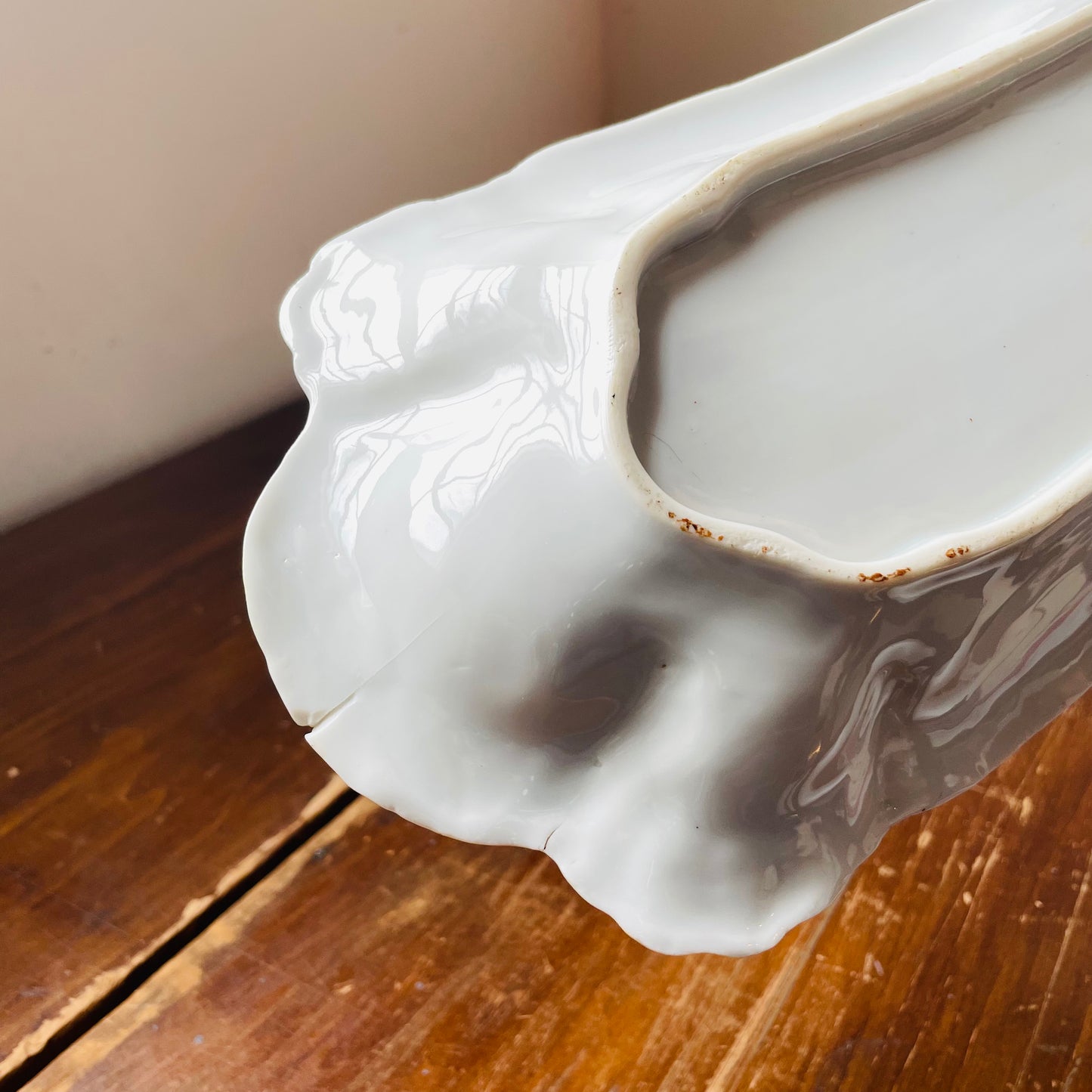 Porcelain Long Oval Celery Dish- Vintage