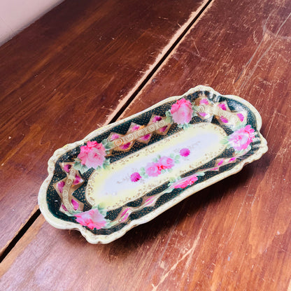 Porcelain Long Oval Celery Dish- Vintage