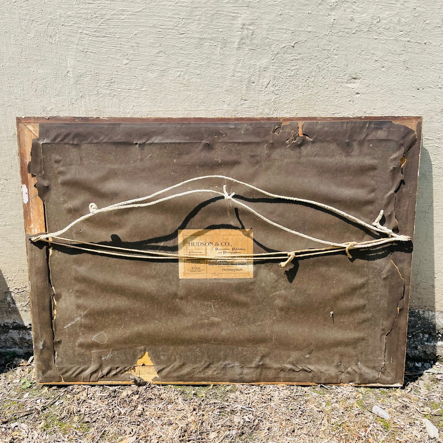 Distressed Frame & Matted Print by F. Arnold- Vintage