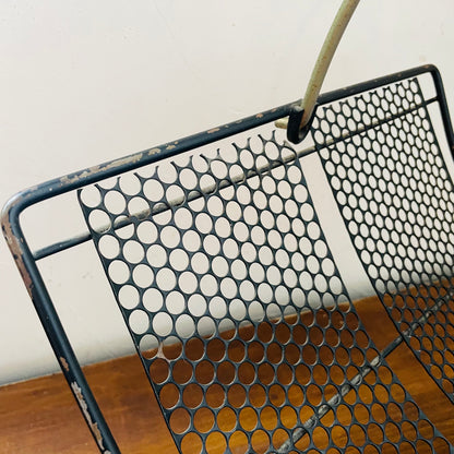 MCM Metal Mesh Magazine Rack- Vintage