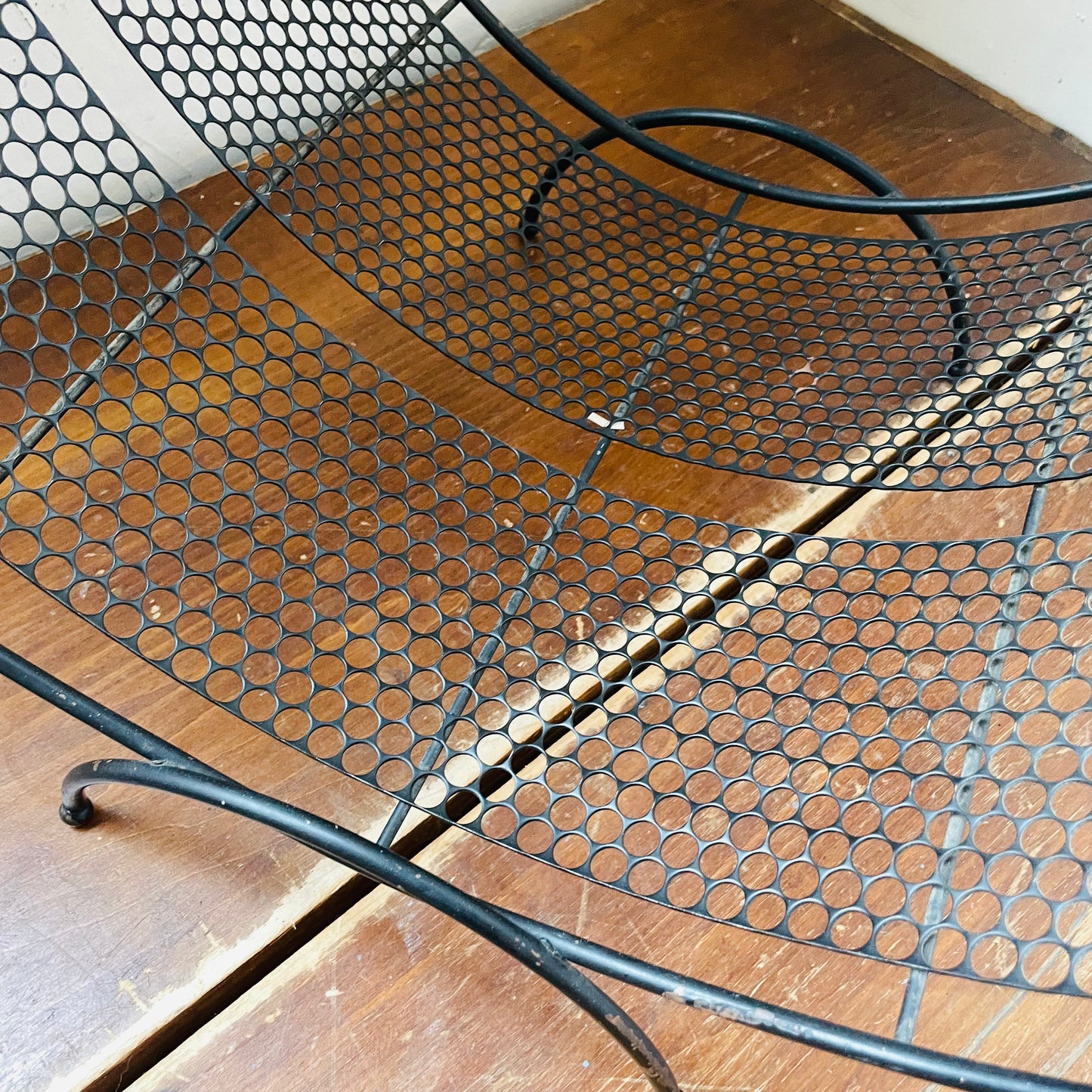 MCM Metal Mesh Magazine Rack- Vintage