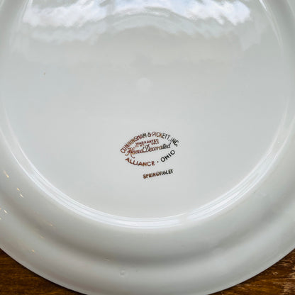 Cunningham & Pickett Spring Violet Handled Cake Plate- Vintage