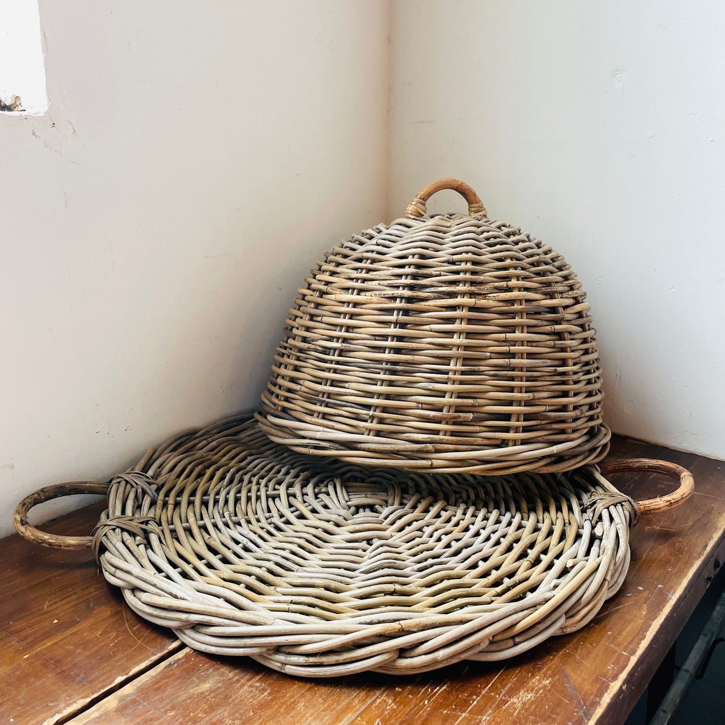 Hampton Rattan Food Cover & Tray