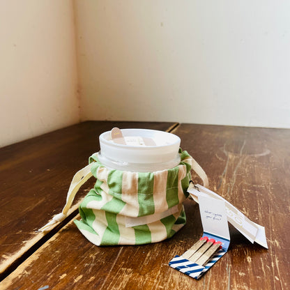 Beach Bungalow Striped SandBag Candle