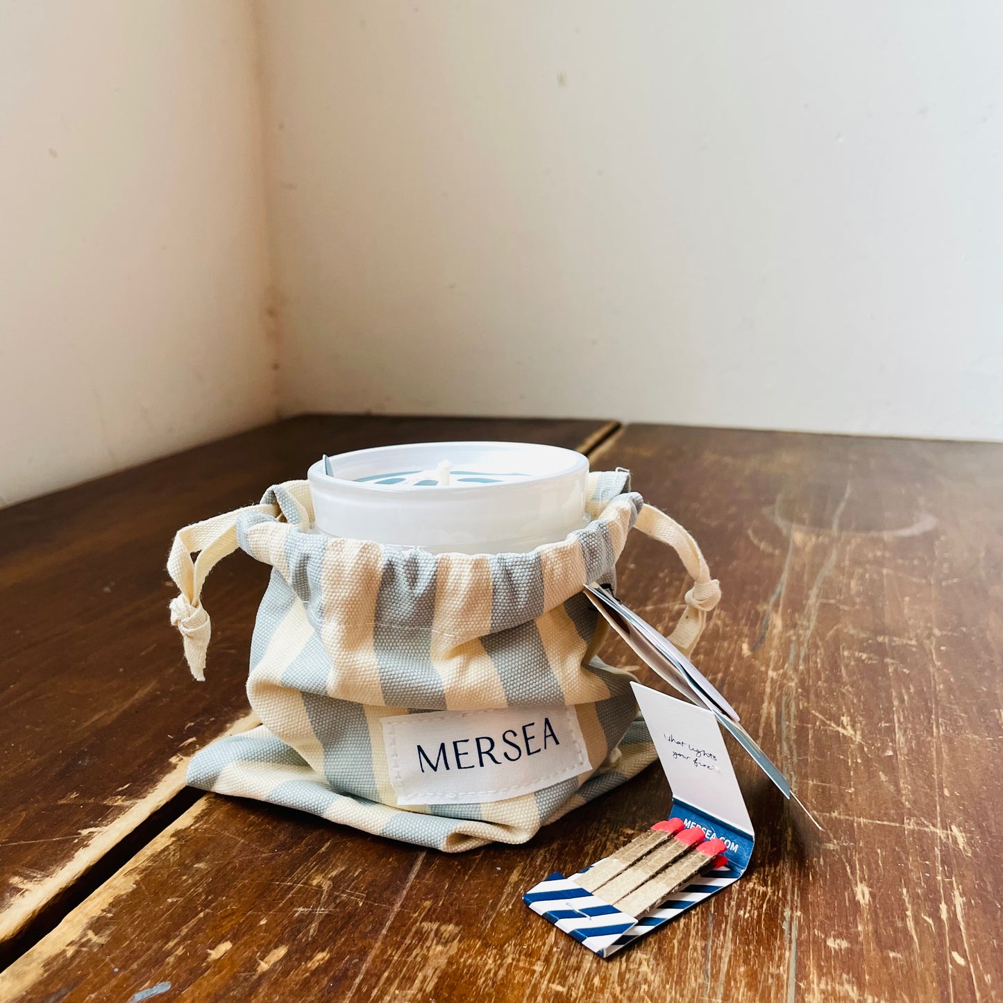 Sea Change Striped SandBag Candle