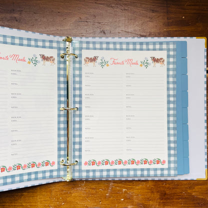 Home Sweet Home Recipe Binder