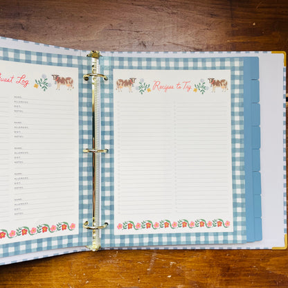 Home Sweet Home Recipe Binder