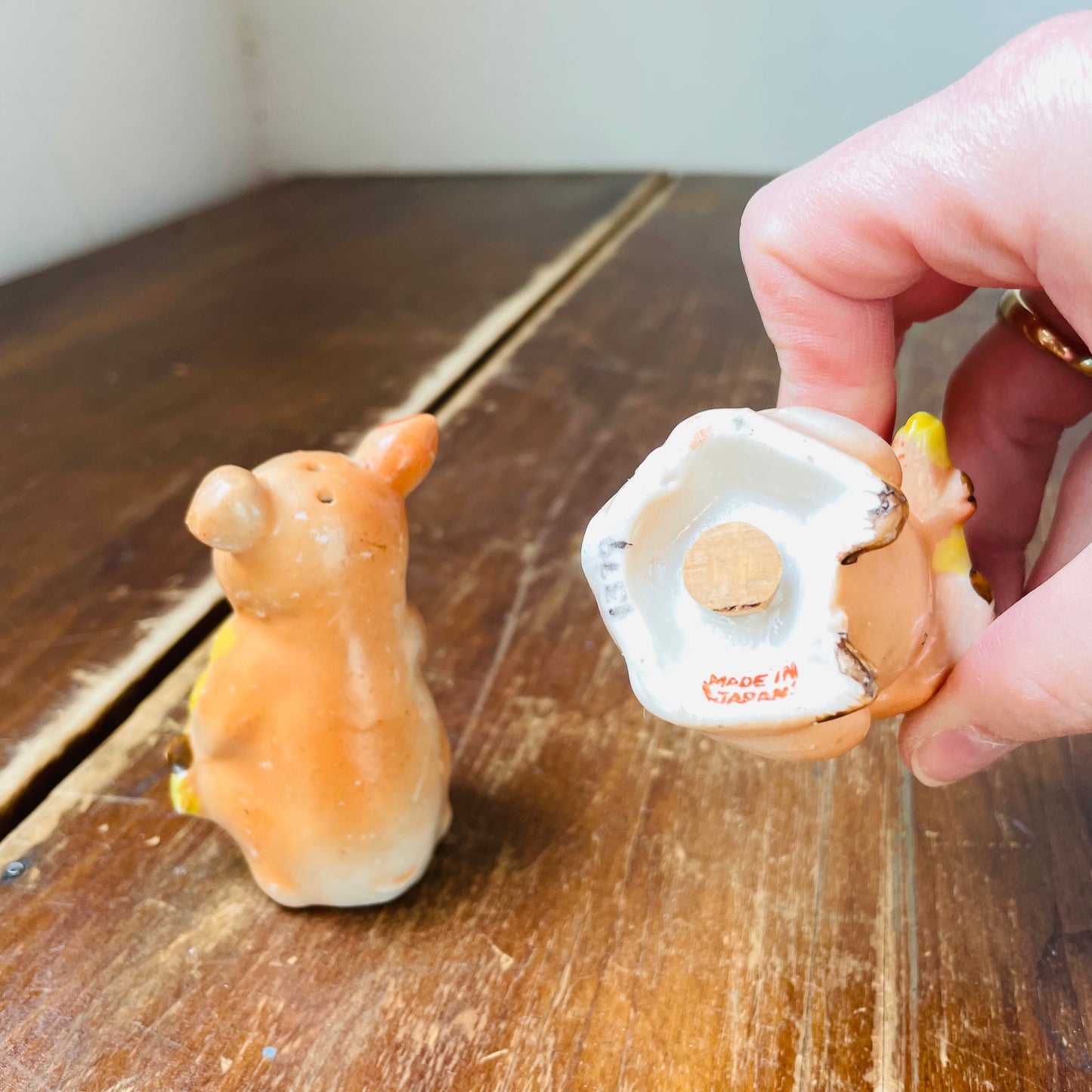 Fiddle & Flute Playing Pig Salt & Pepper Shakers- Vintage