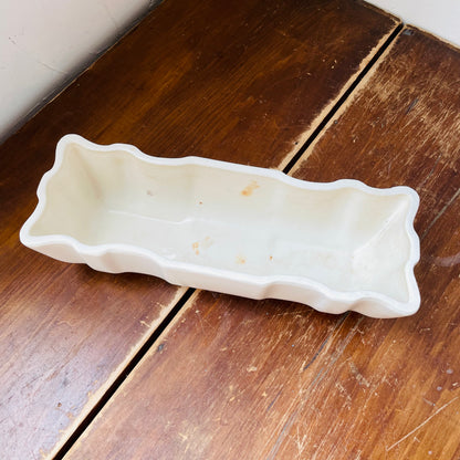 Hull Art Pottery Imperial White Oblong Planter- Vintage