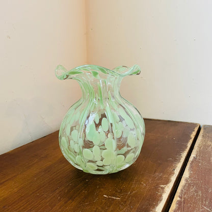 Ruffled Edge Spotted Vase