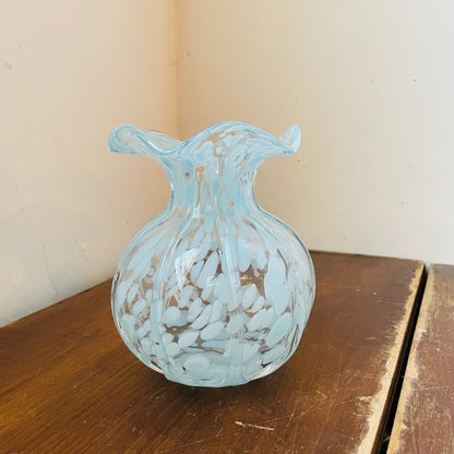 Ruffled Edge Spotted Vase
