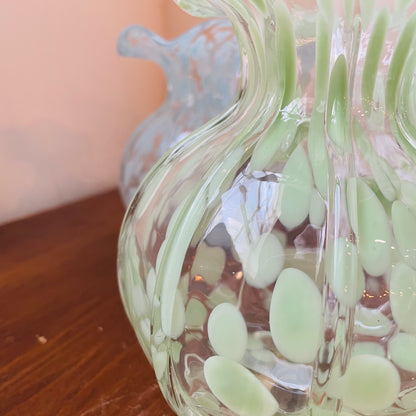 Ruffled Edge Spotted Vase