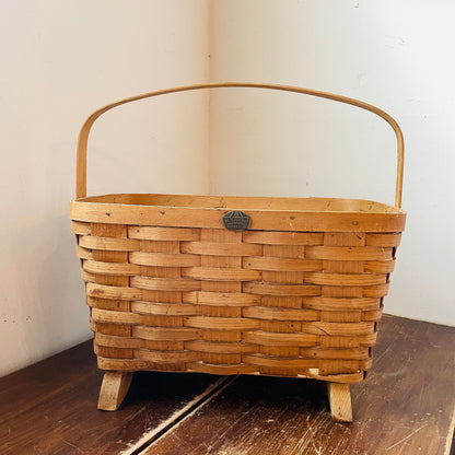 Footed Peterboro Basket- Vintage