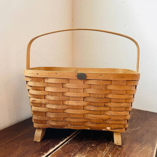 Footed Peterboro Basket- Vintage