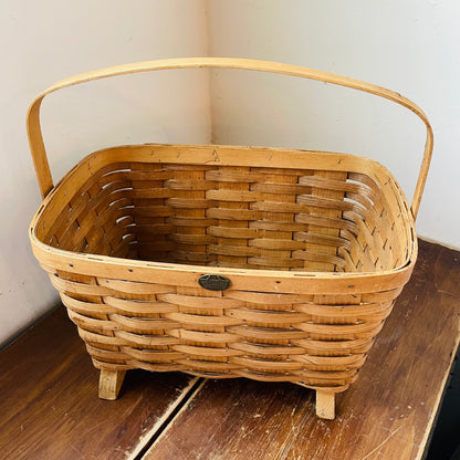 Footed Peterboro Basket- Vintage