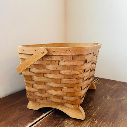 Footed Peterboro Basket- Vintage
