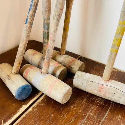 Wooden Croquet Mallets- Vintage