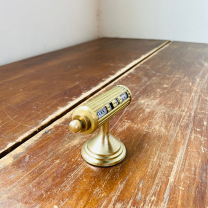 Vintage Styled Brass Desk Turn Calendar