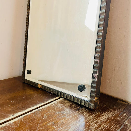 Art Nouveau Etched Mirror- Antique