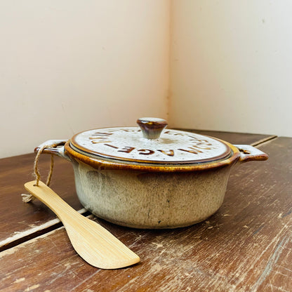 Antiquarian Brown Stoneware Brie Baker