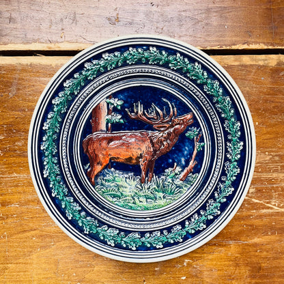 Gerz Gerzit Stag & Boars Wall Plate Set- Vintage