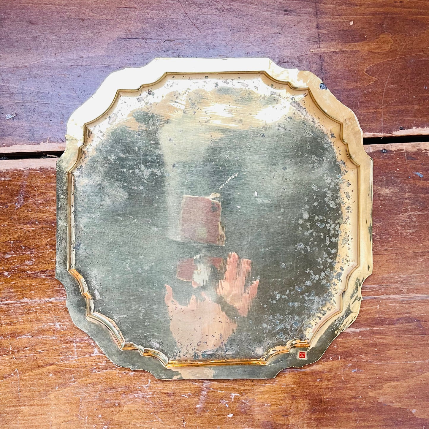 Brass Lunt Silversmith Square Tray- Vintage