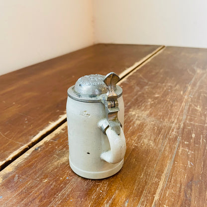 Hofbrauhaus Munchen Beer Stein with Diamond Paddle Pewter Lid- Vintage