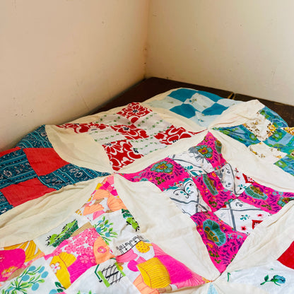 The Veronica Quilt Top 63"x75"- Vintage