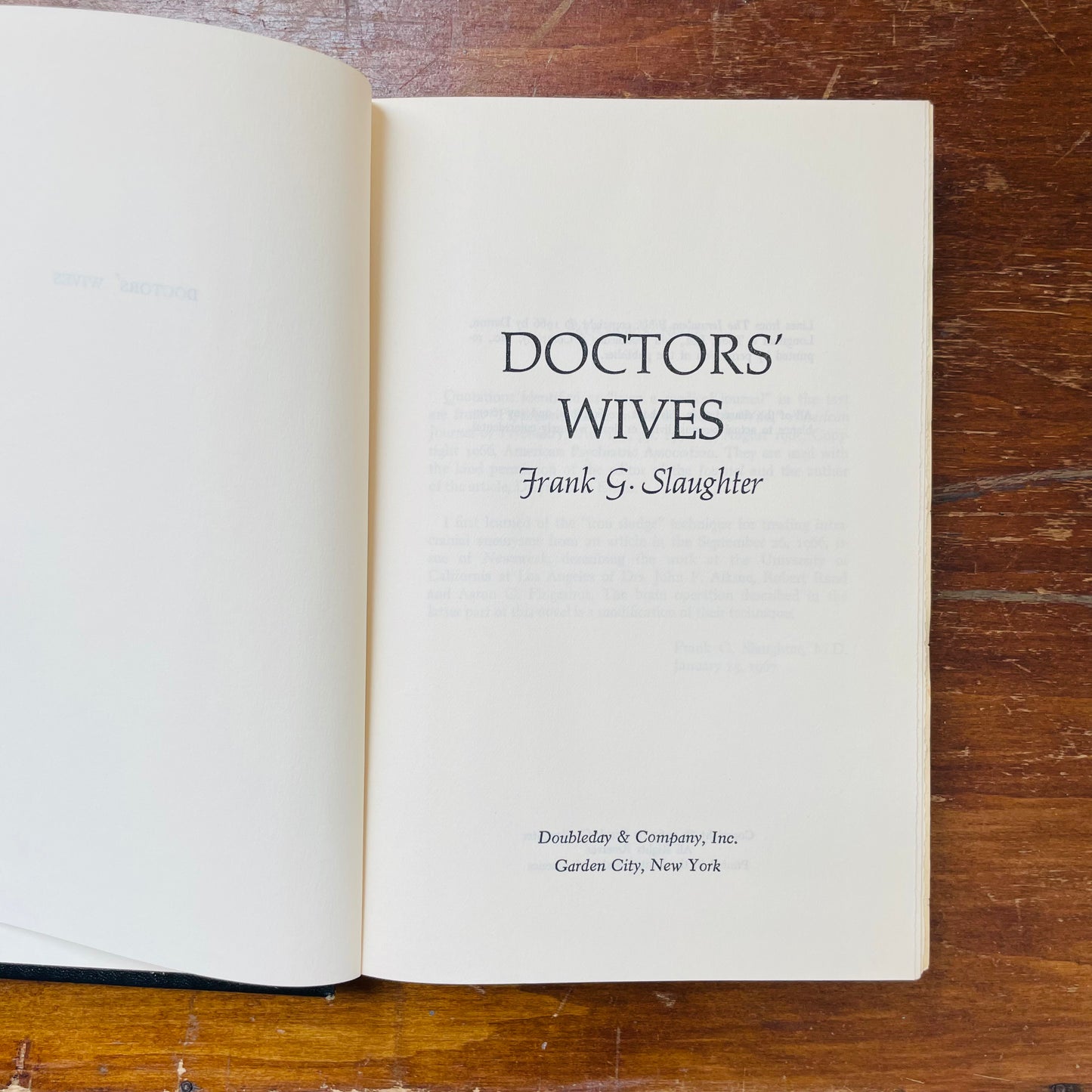 "Doctor Wives" Vintage Book- Vintage