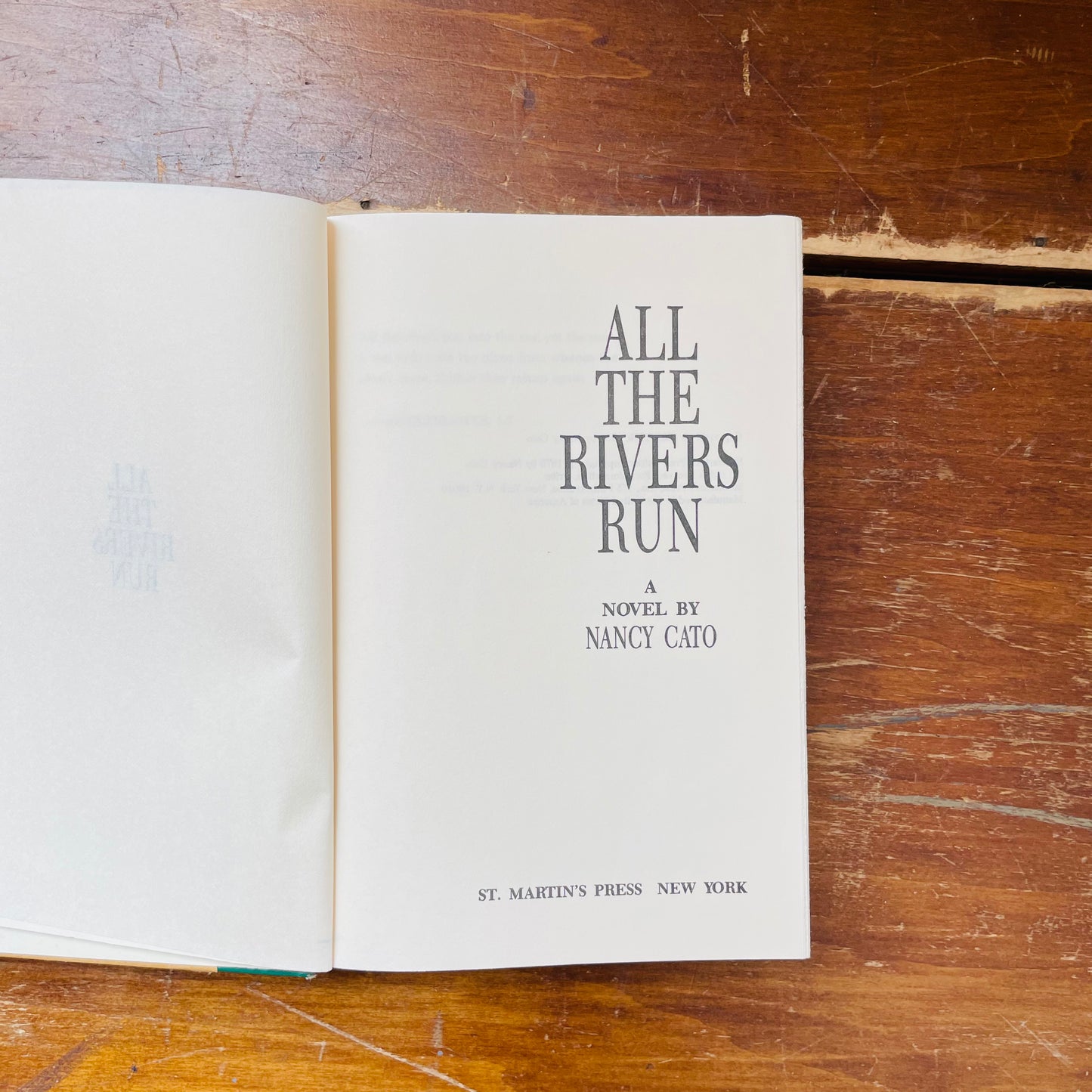 "All Rivers Run" Vintage Book- Vintage