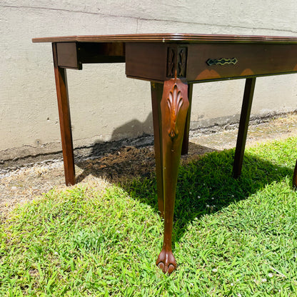 Queen Anne Flip Top Mahogany Game Table- Antique