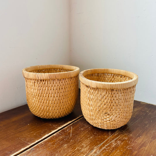 Lightship Basket Pair- Vintage