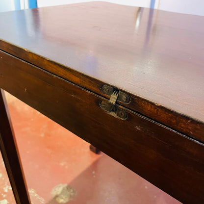 Queen Anne Flip Top Mahogany Game Table- Antique