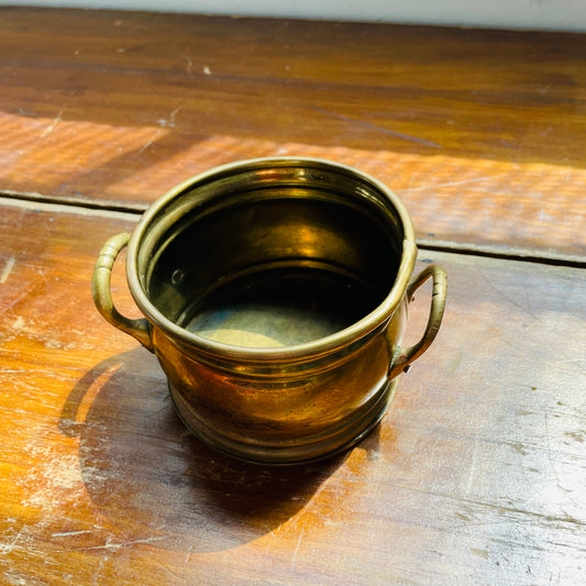 Small Brass Handled Pot- Vintage