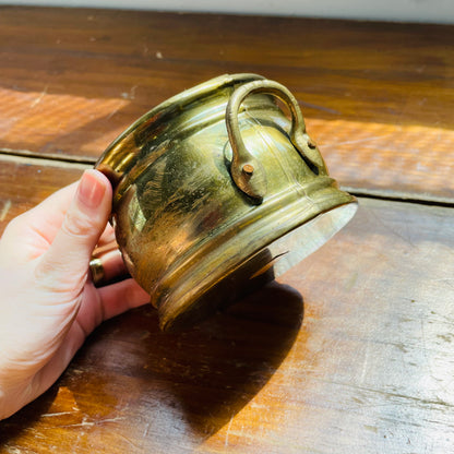 Small Brass Handled Pot- Vintage