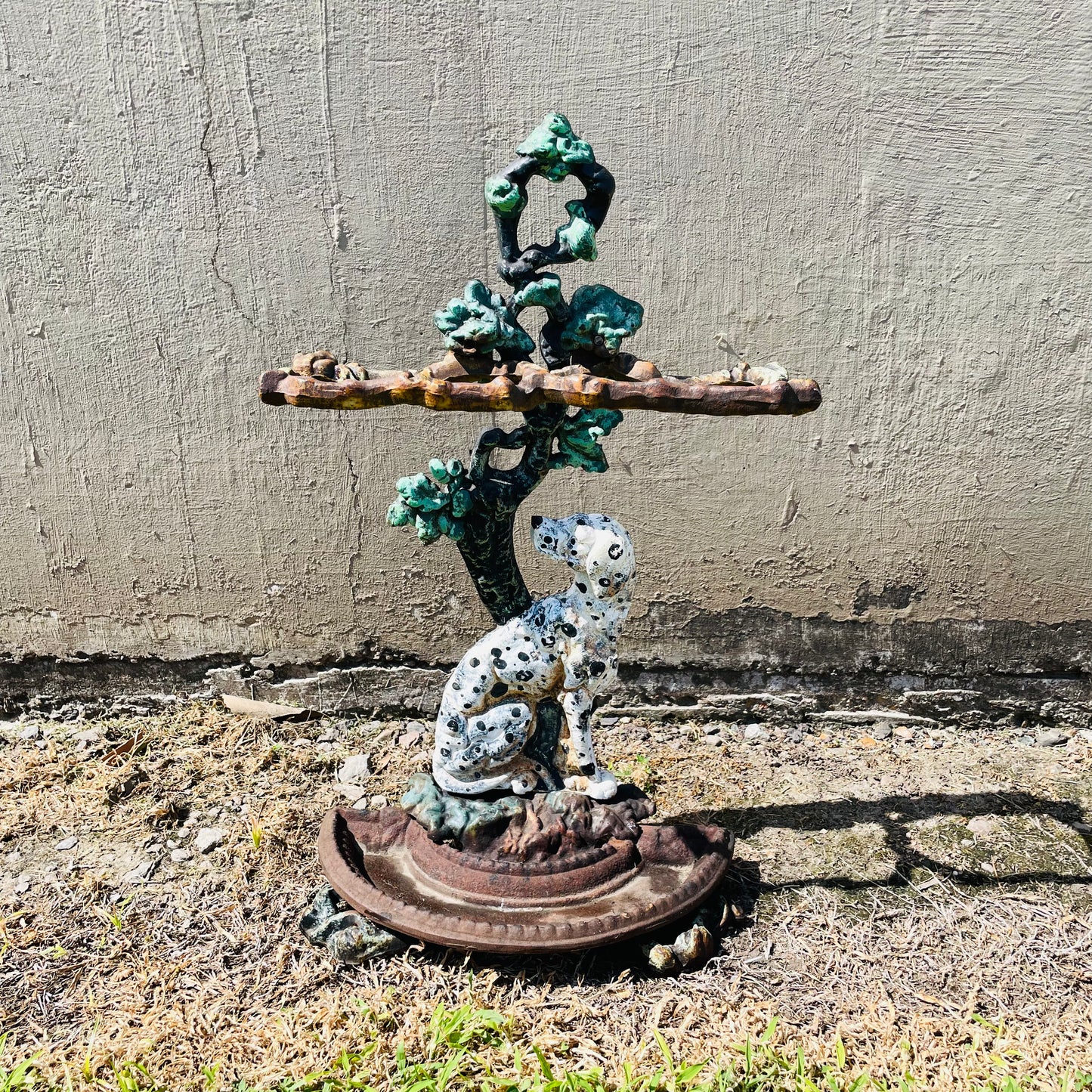 Dalmatian Cast Iron Umbrella Holder- Antique