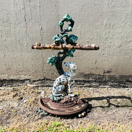 Dalmatian Cast Iron Umbrella Holder- Antique