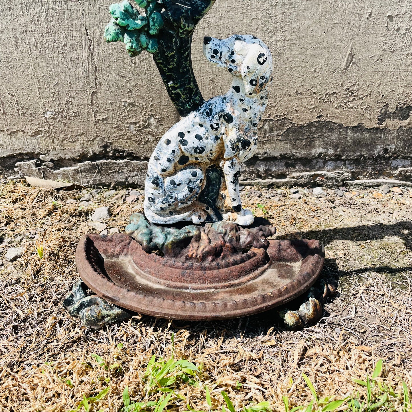 Dalmatian Cast Iron Umbrella Holder- Antique