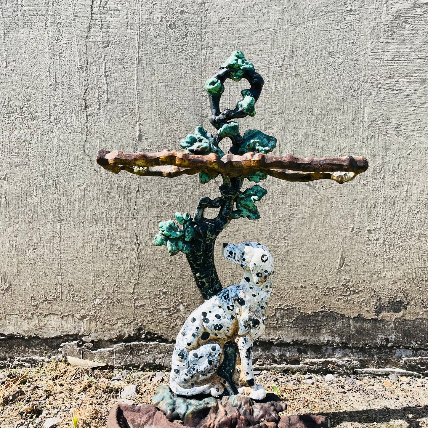 Dalmatian Cast Iron Umbrella Holder- Antique