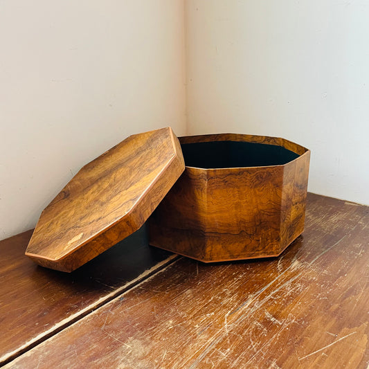 Faux Debois Hat Box- Vintage