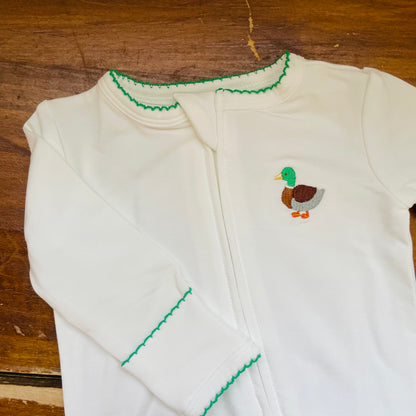 Mallard Embroidered Pip Zip