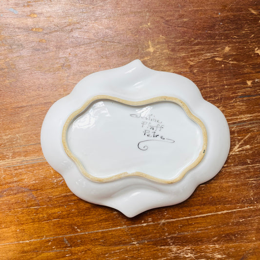 Justine Plaff Peire Hand-painted Dish- Vintage